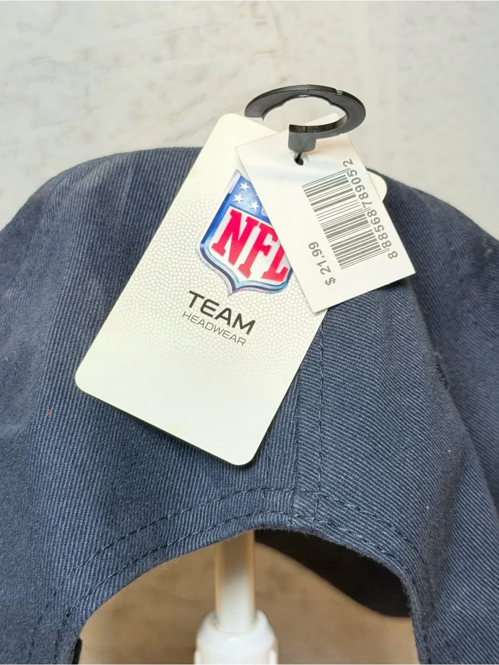 NFL Denver Broncos Two-Tone Embroidered Cap in Navy, White & Orange Sequins